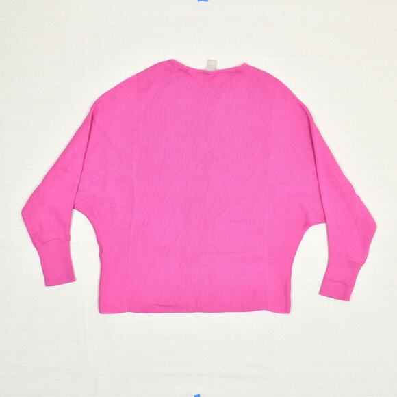 Chico's Women Pullover Sweater Crew Neck Solid Cotton Blend Pink Size 1 US Sz M - Picture 3 of 8